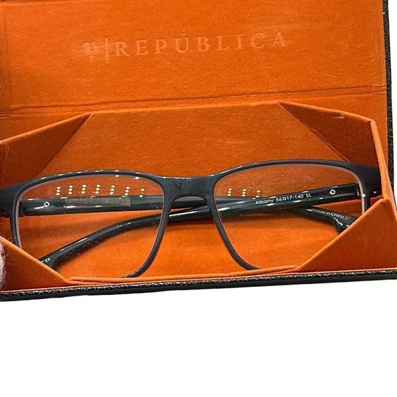 RepubliCa Albany Full Rim Rectangle Eyeglasses Black put your own lenses - Picture 5 of 8